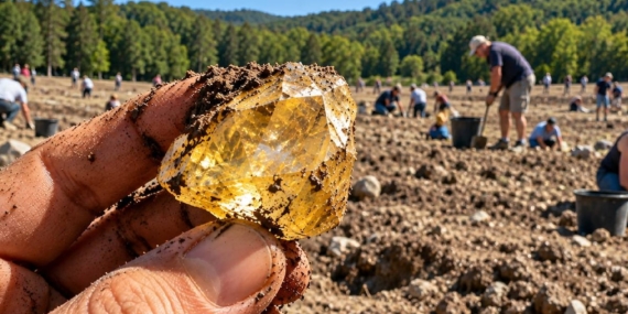 ABD’deki Crater of Diamonds Parkında Ziyaretçiler Tarafından Çıkarılan Elmaslar Dikkat Çekiyor